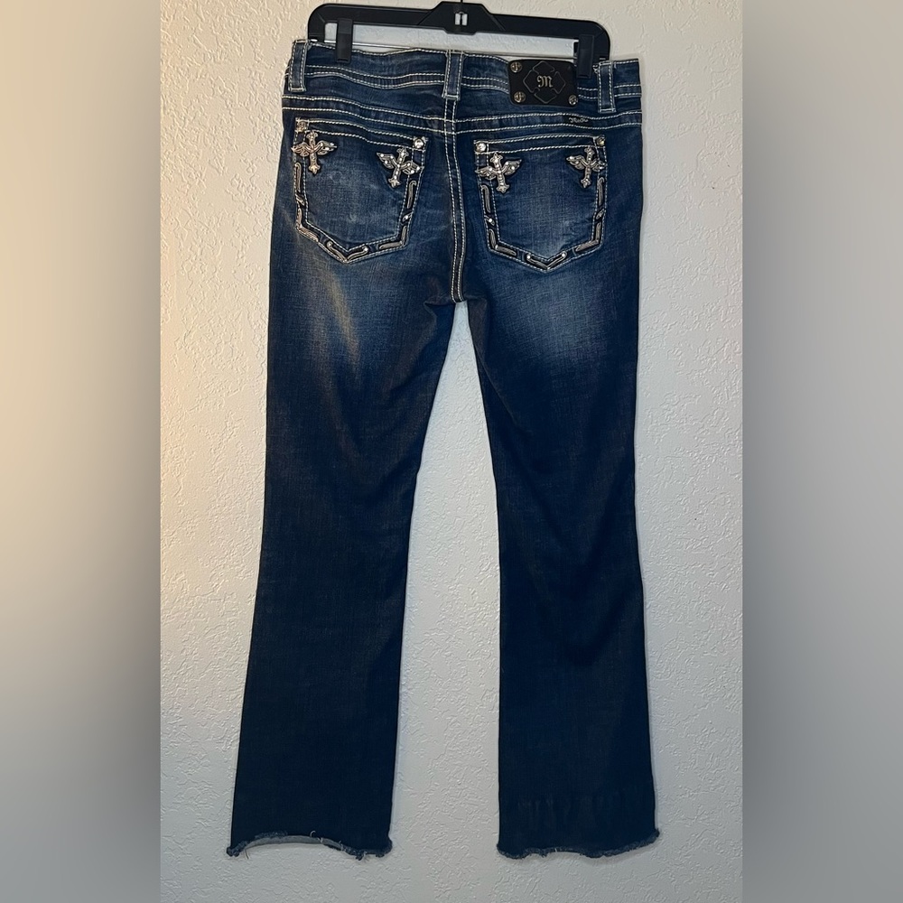 Miss Me Dark Blue Flare Jeans - Picture 3 of 10